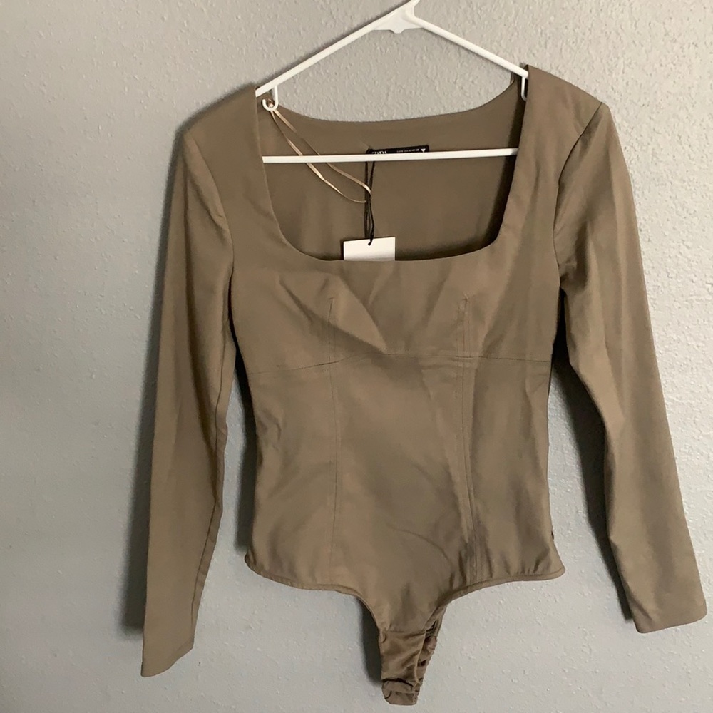 Zara square neck bodysuit